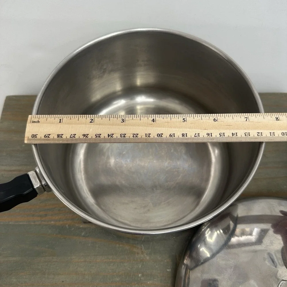 Vintage Farberware Aluminum Clad Stainless Steel 3 Qt Saucepan & Lid